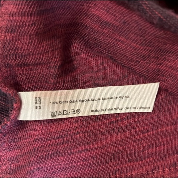 FREE PEOPLE BEACH Cowl Neck Cocoon Pullover Tee Sweater OS Burgundy Red funnel - Picture 11 of 11